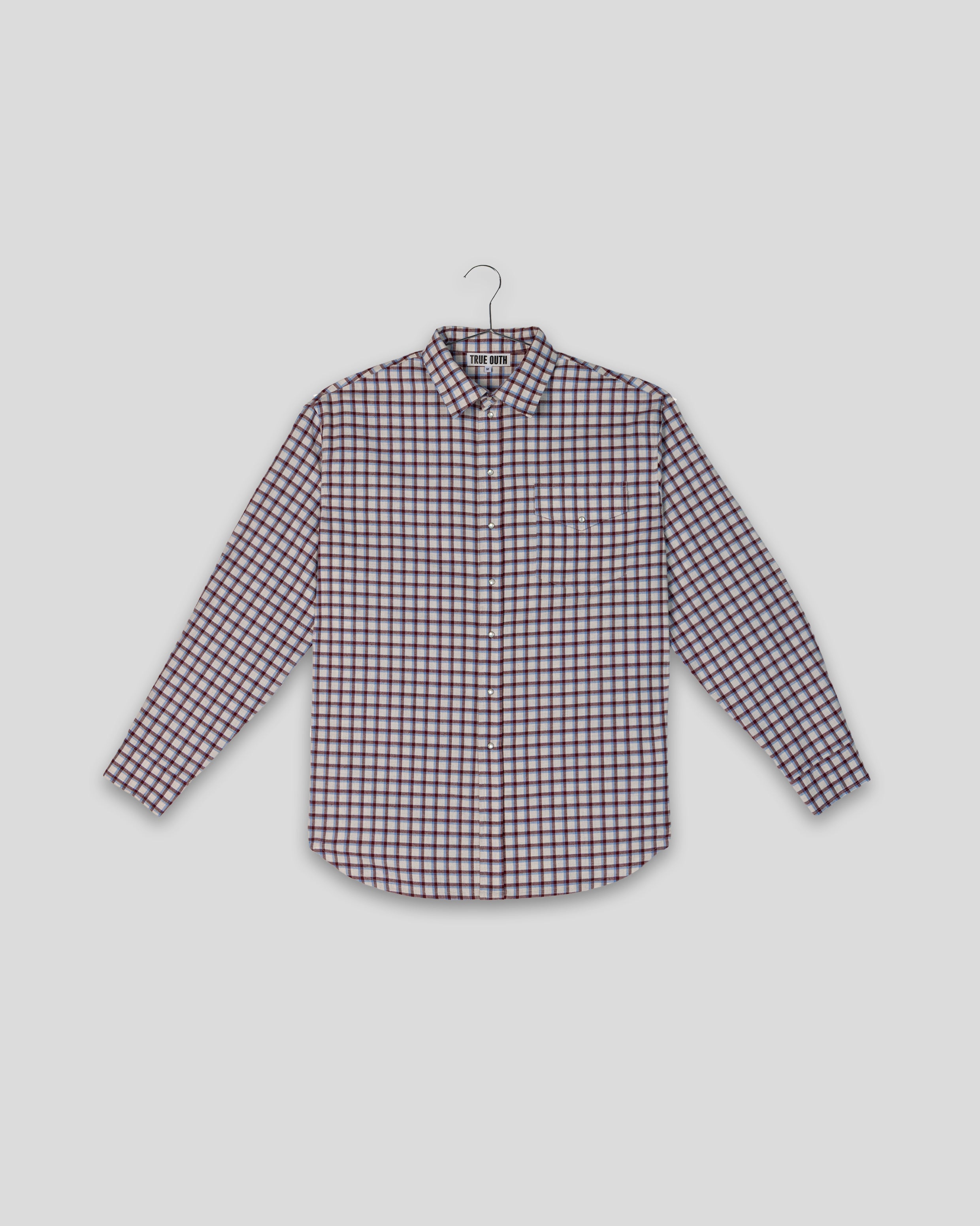 Plaid Shirt, Grey Red