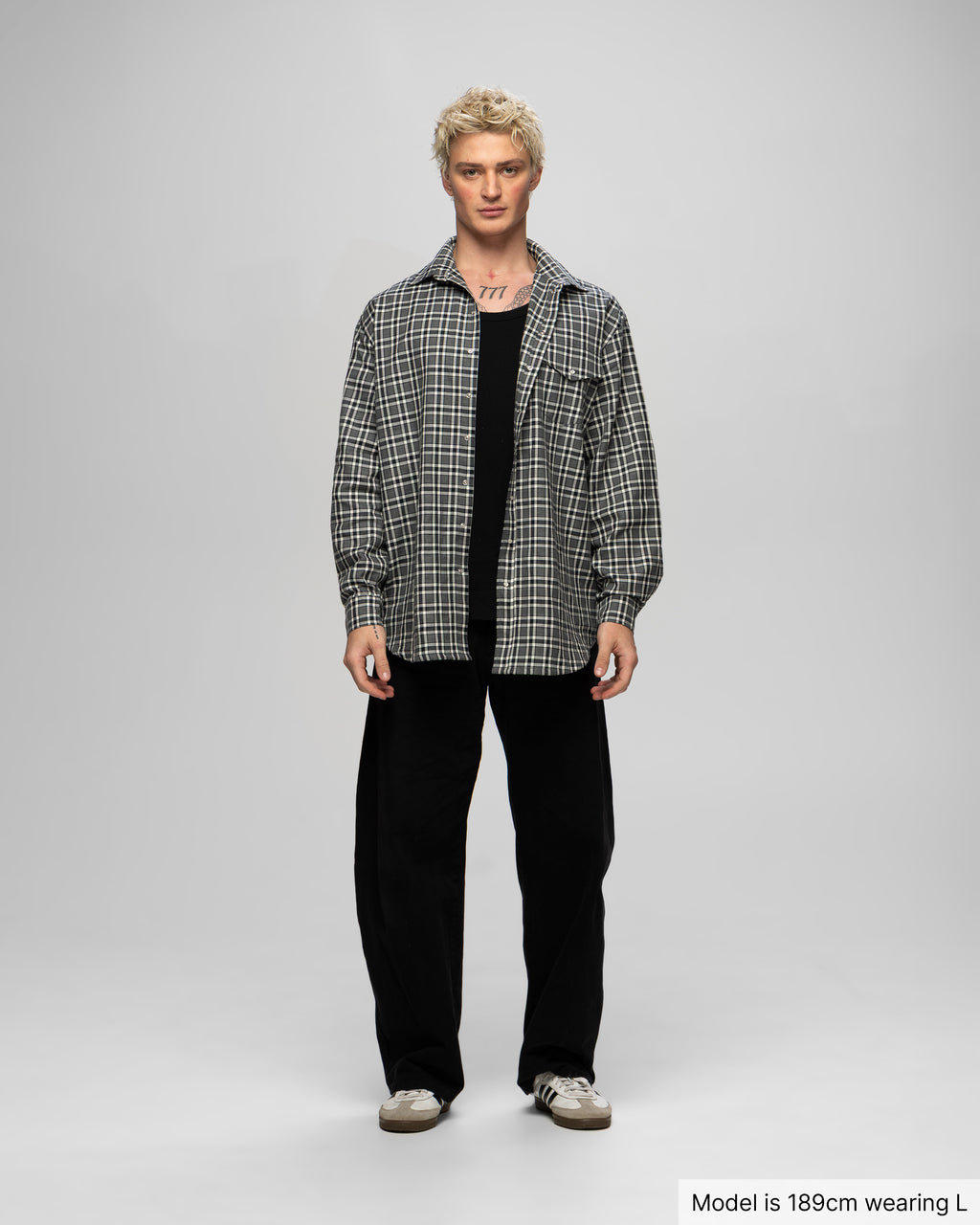 Plaid Shirt, Dark Grey