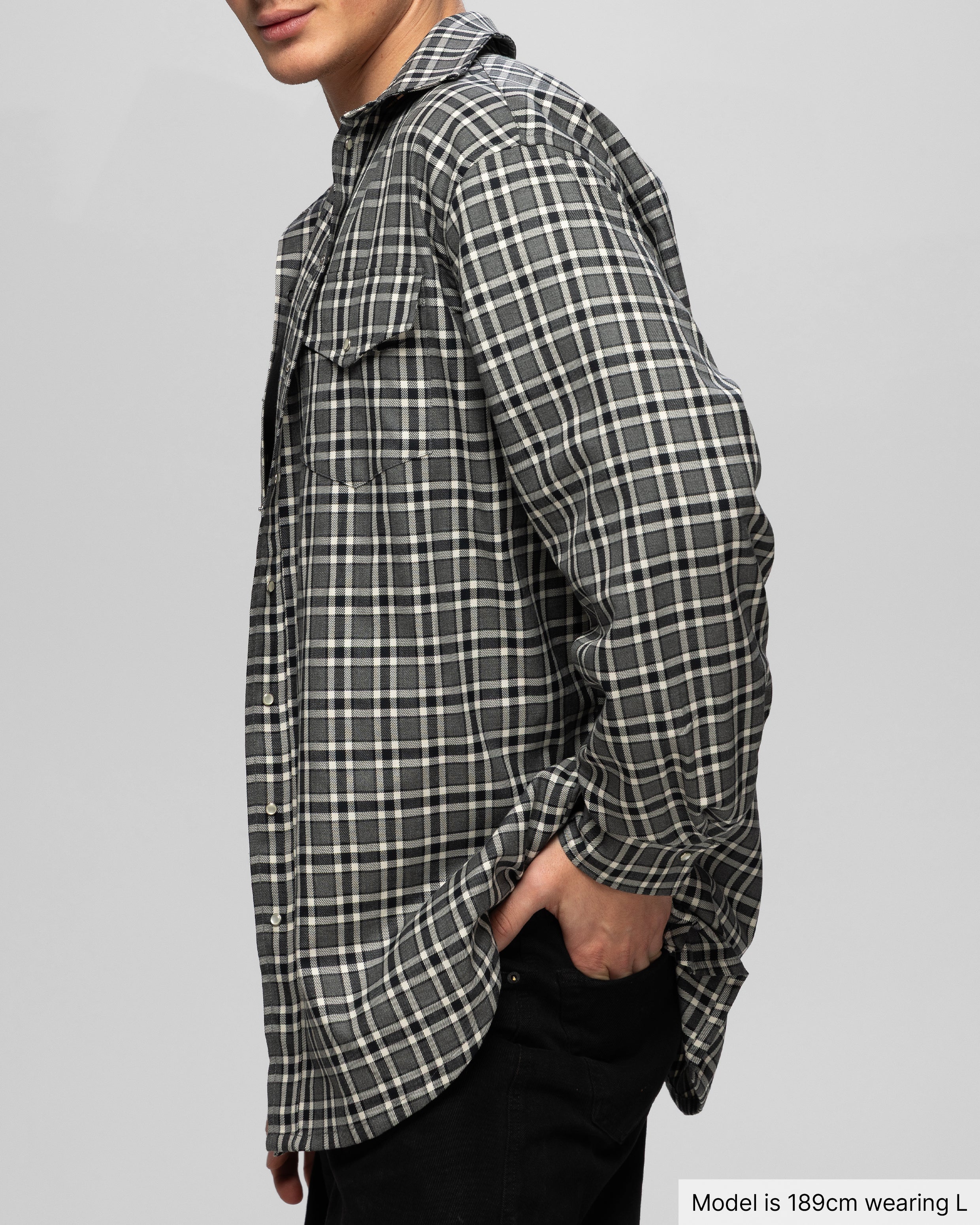 Plaid Shirt, Dark Grey