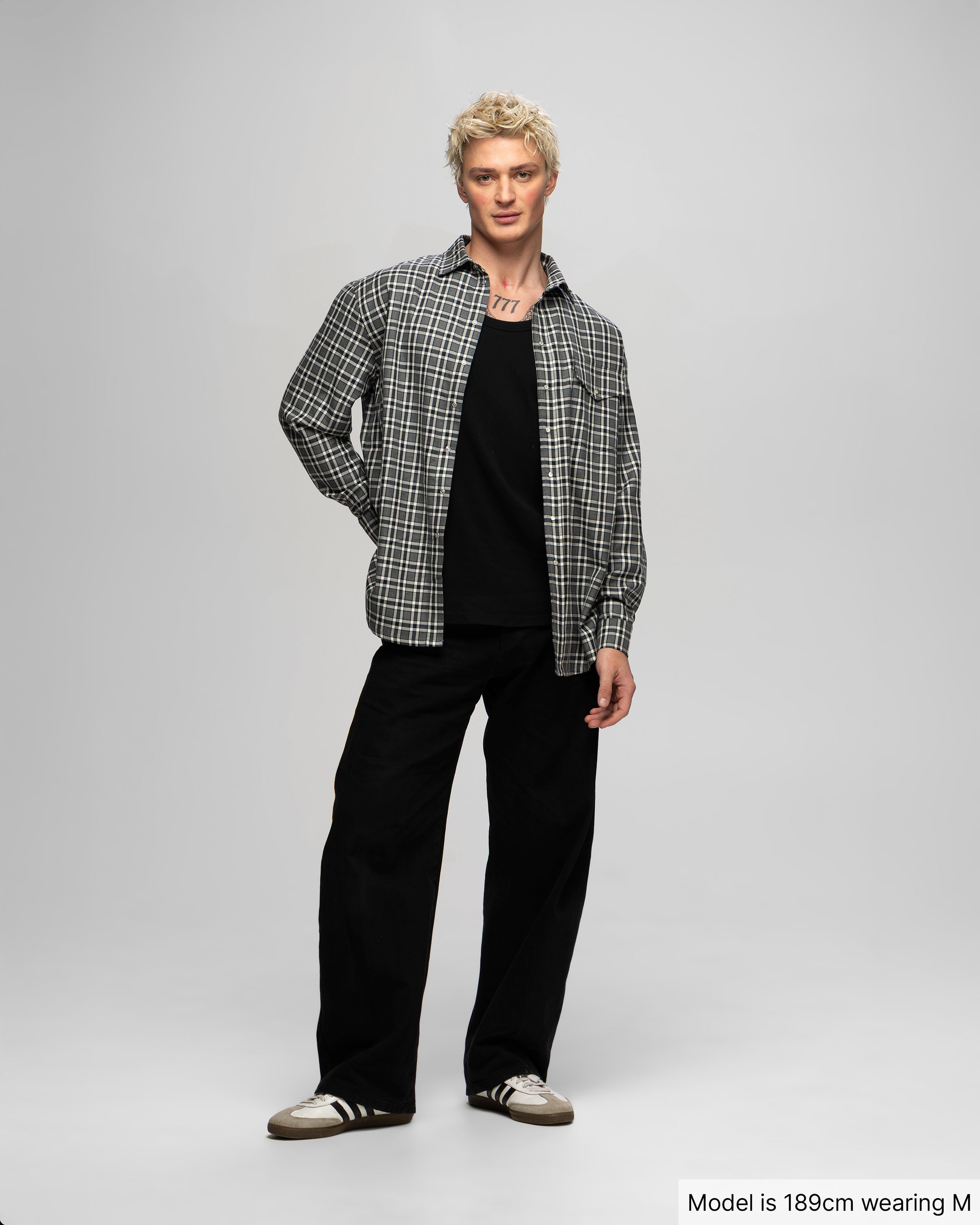 Plaid Shirt, Dark Grey