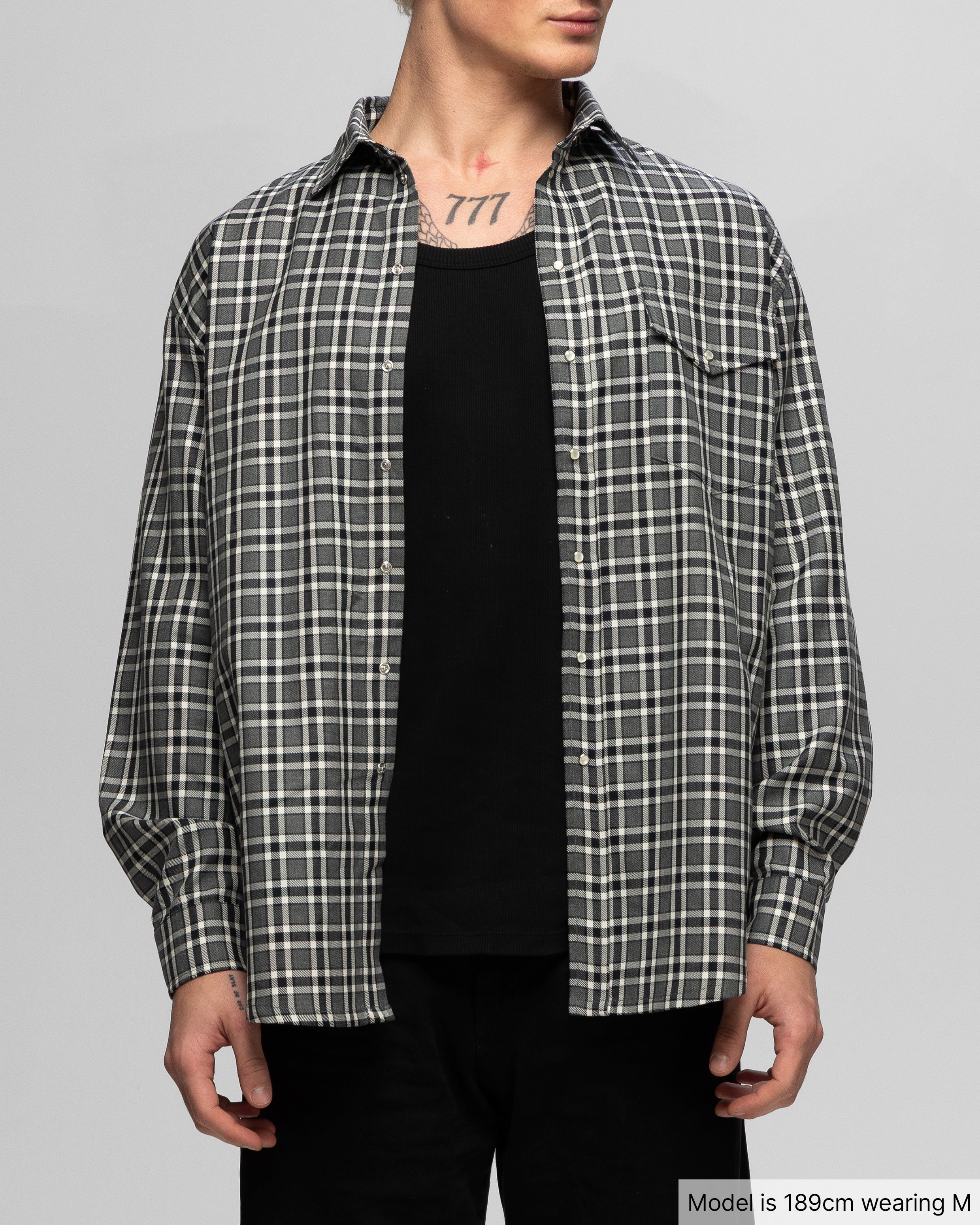 Plaid Shirt, Dark Grey