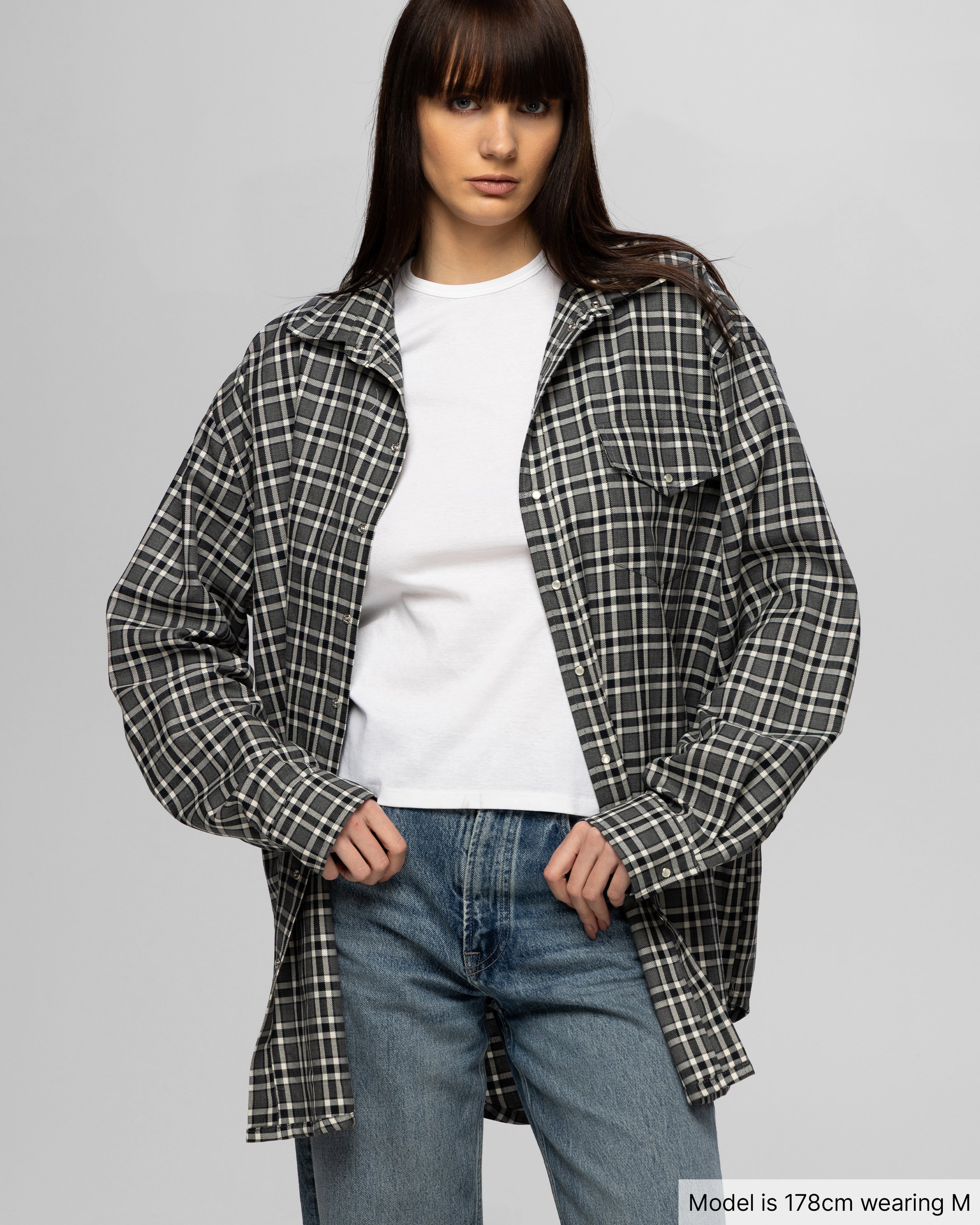 Plaid Shirt, Dark Grey