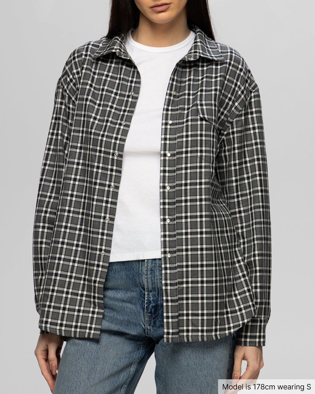 Plaid Shirt, Dark Grey