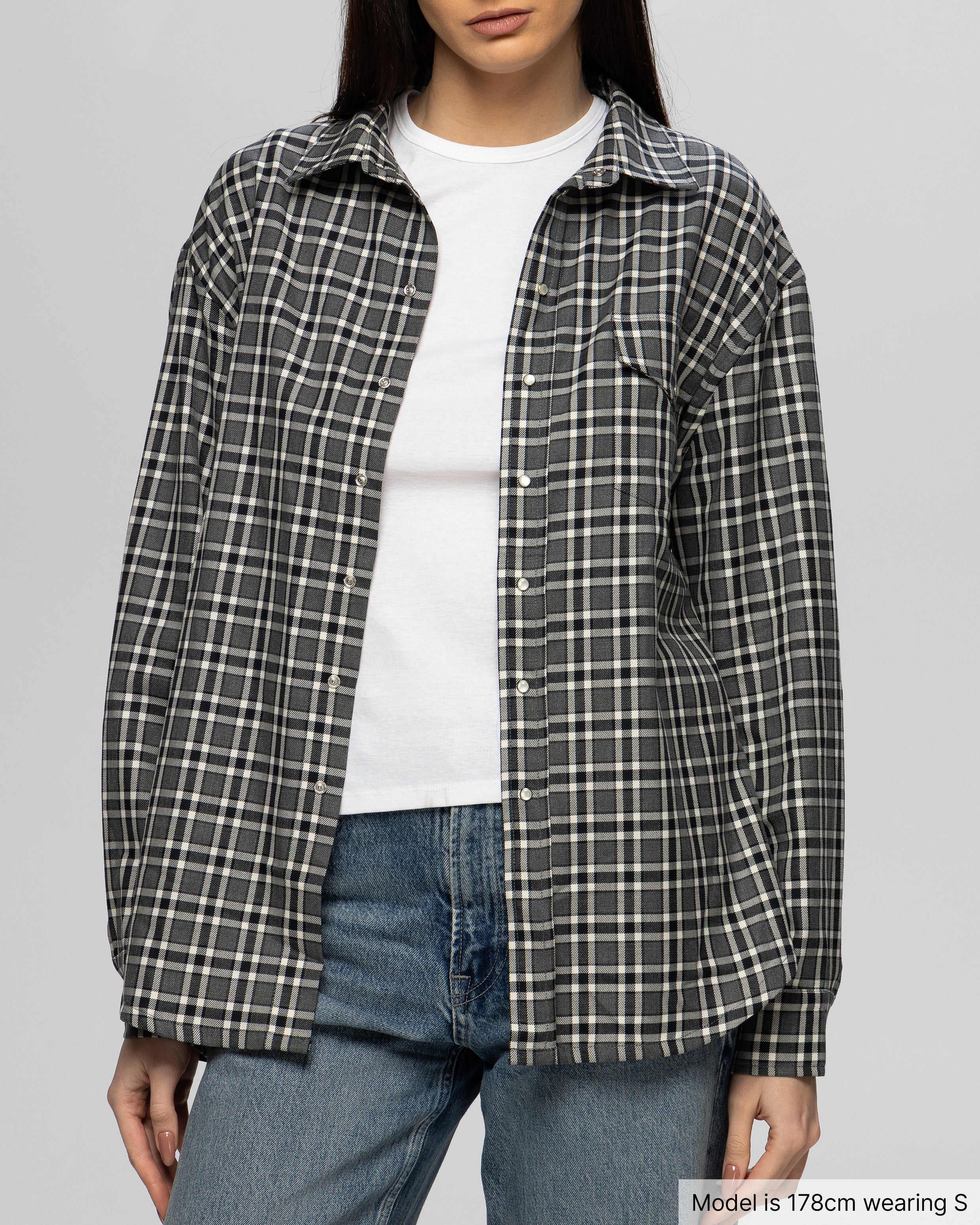 Plaid Shirt, Dark Grey