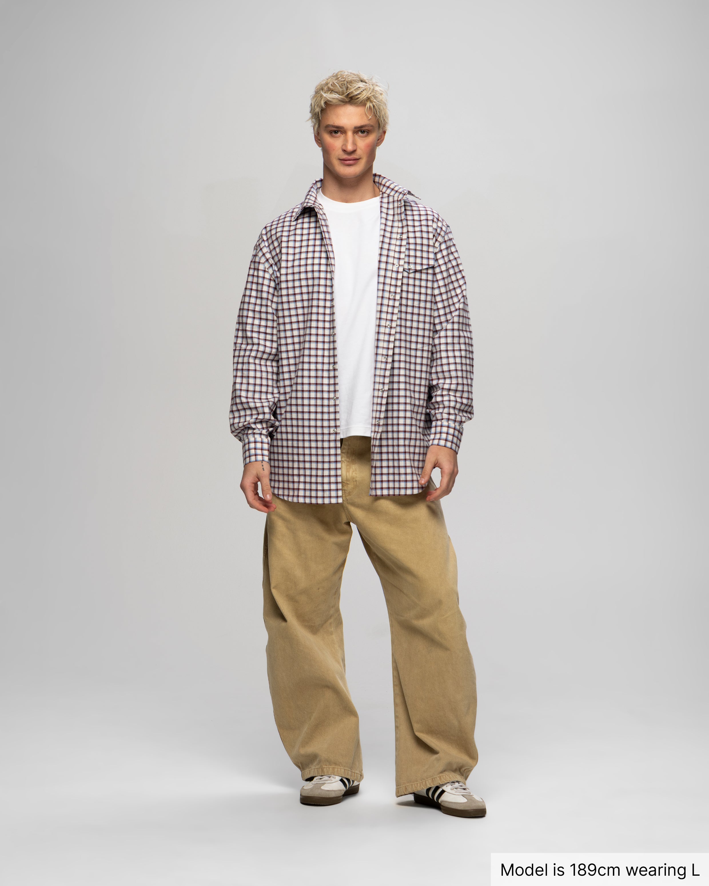 Plaid Shirt, Grey Red