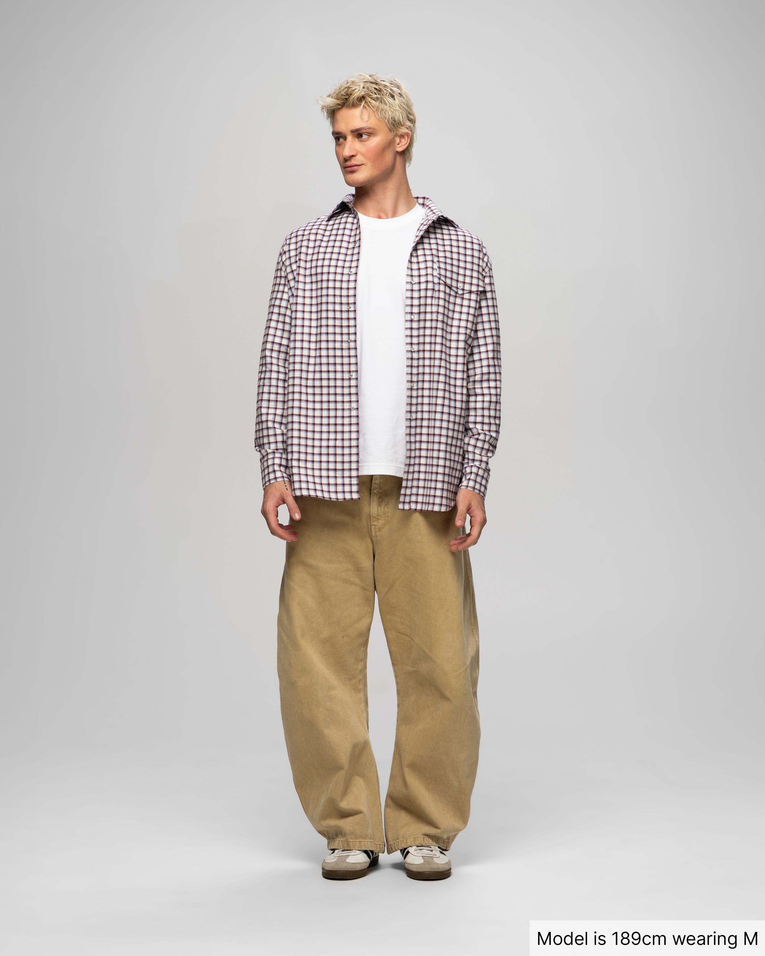 Plaid Shirt, Grey Red
