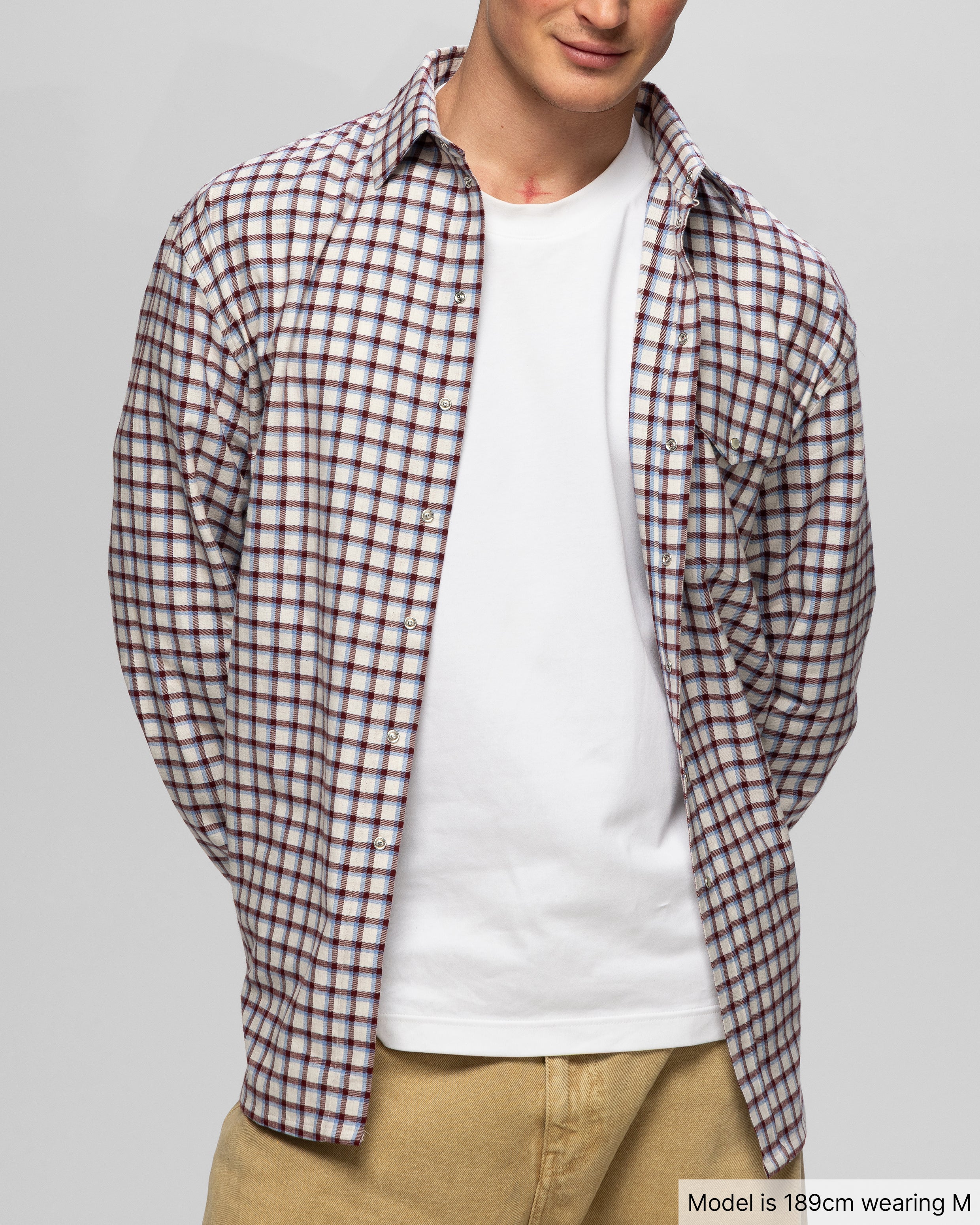 Plaid Shirt, Grey Red
