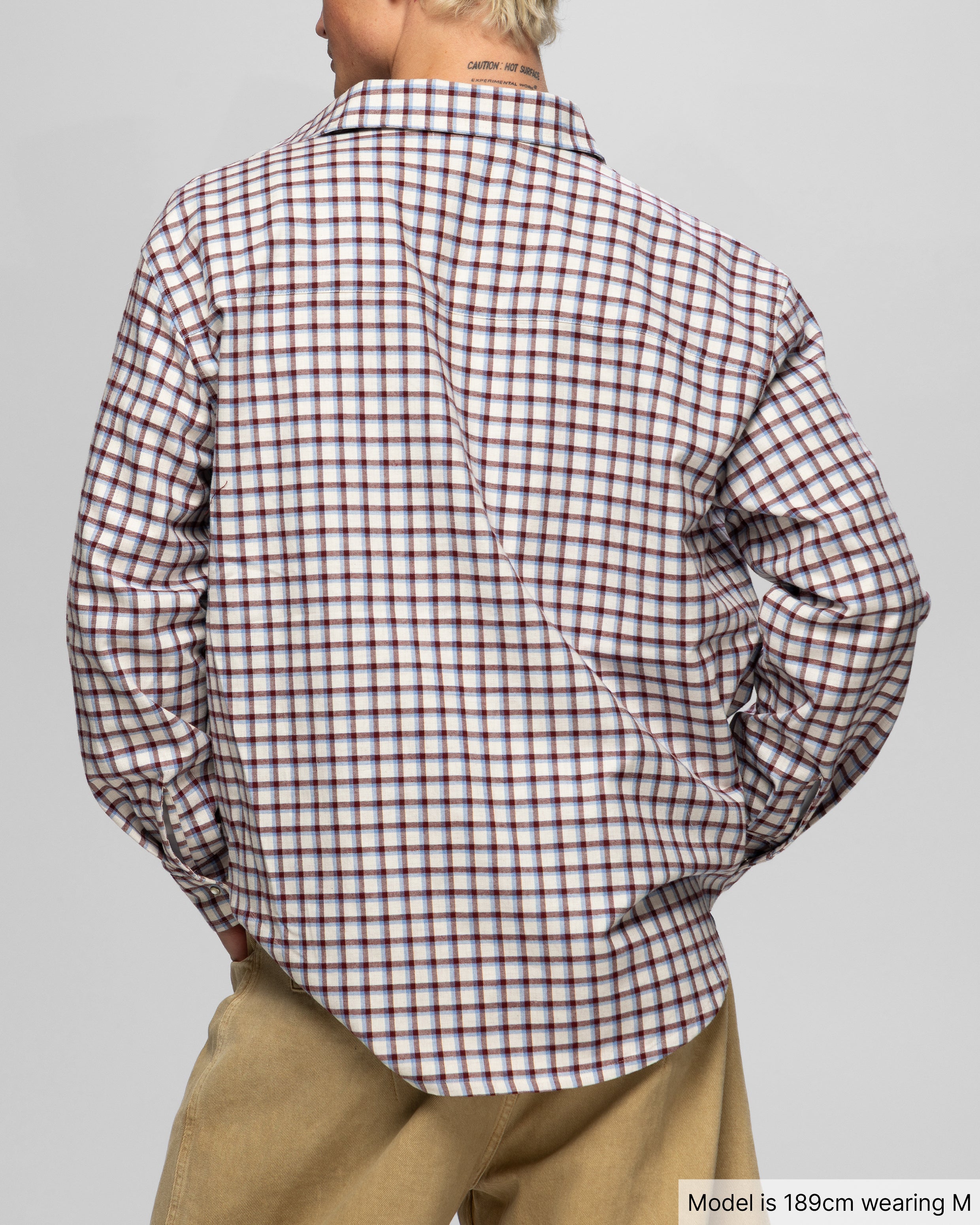 Plaid Shirt, Grey Red