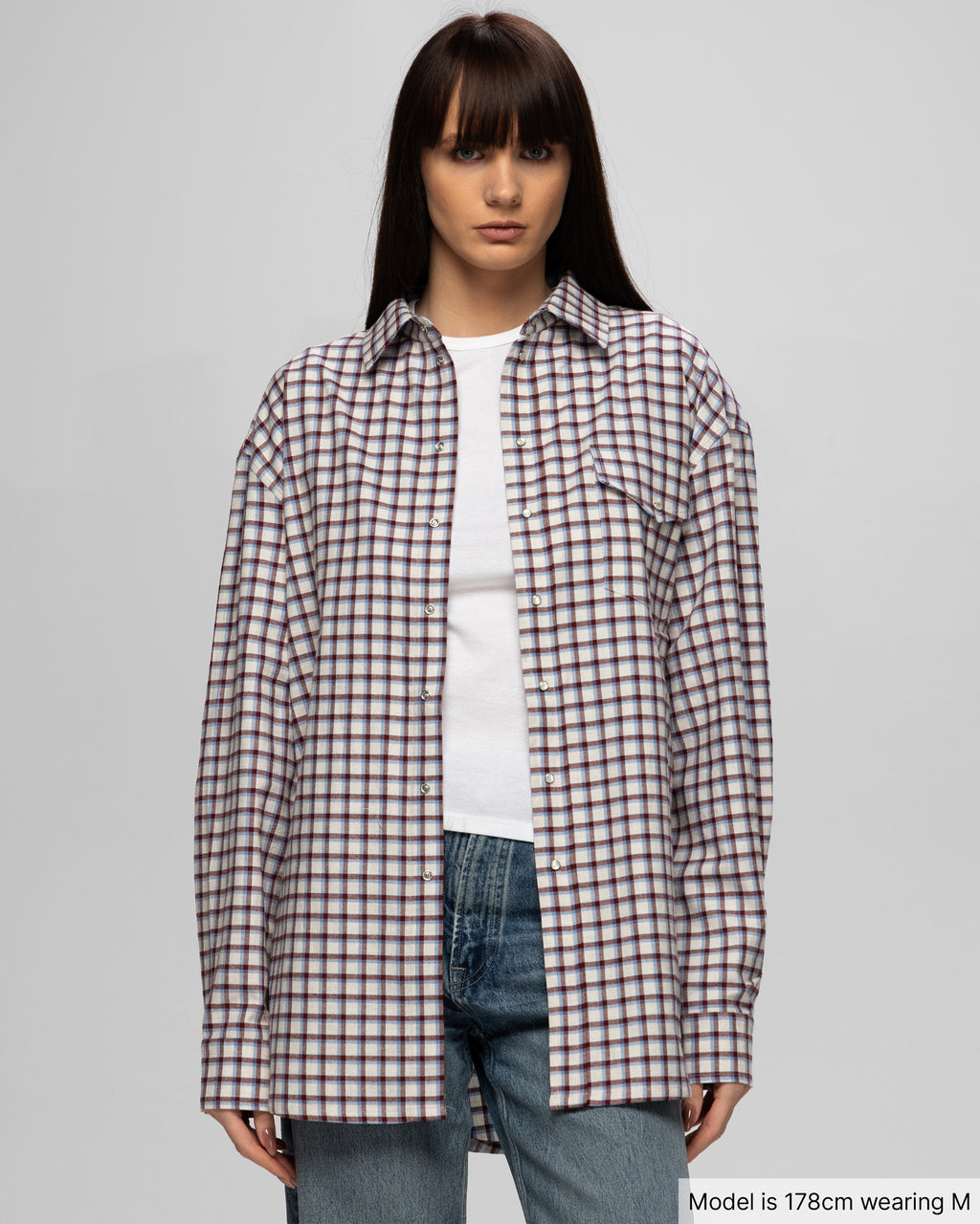 Plaid Shirt, Grey Red