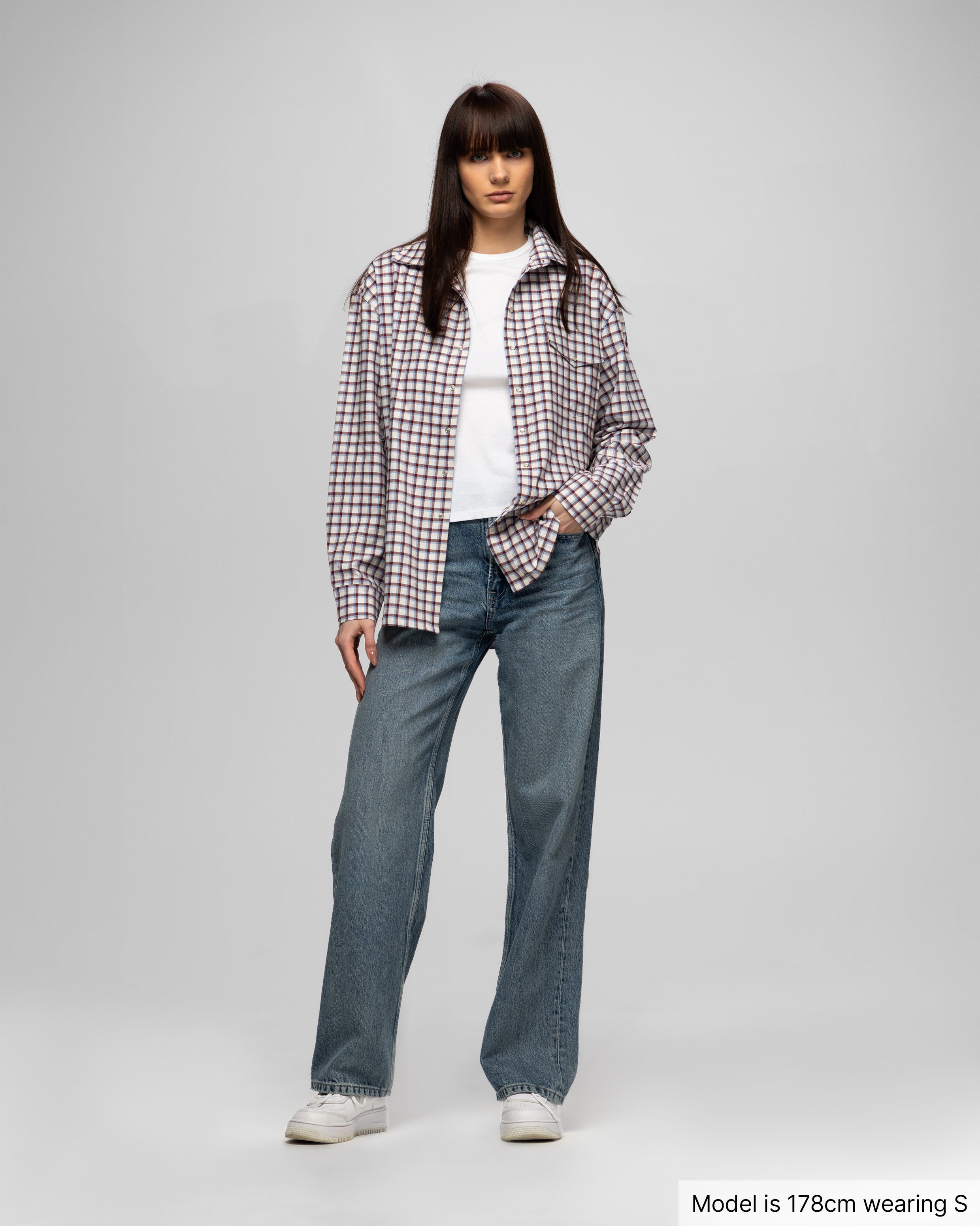 Plaid Shirt, Grey Red