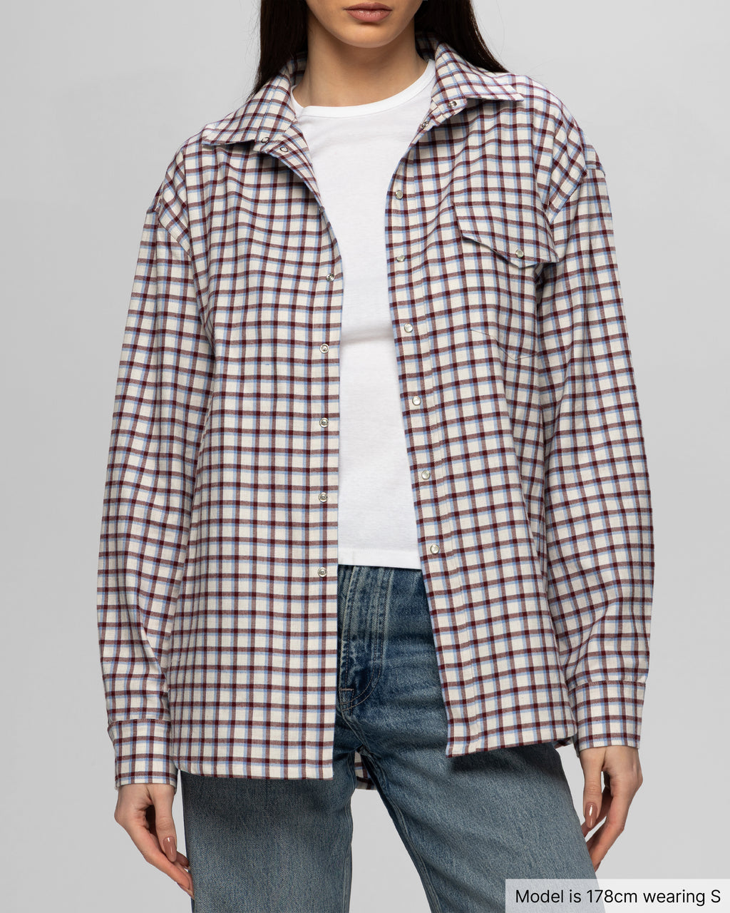 Plaid Shirt, Grey Red