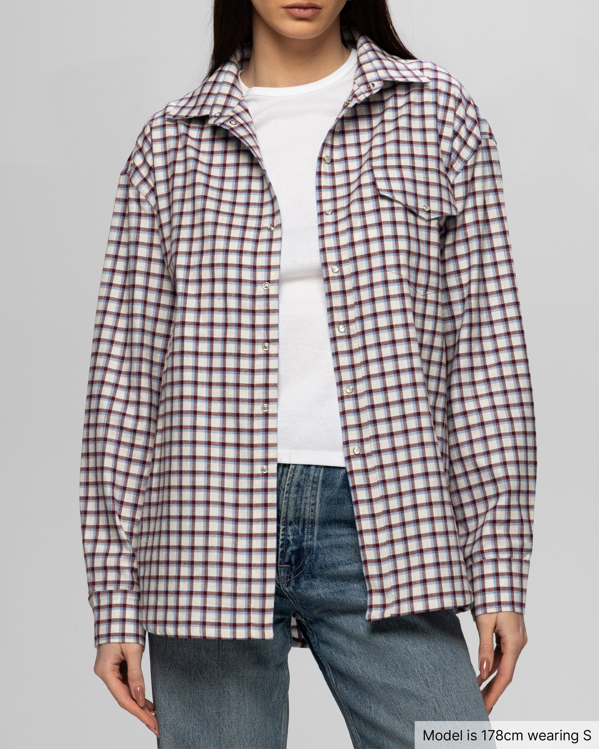 Plaid Shirt, Grey Red