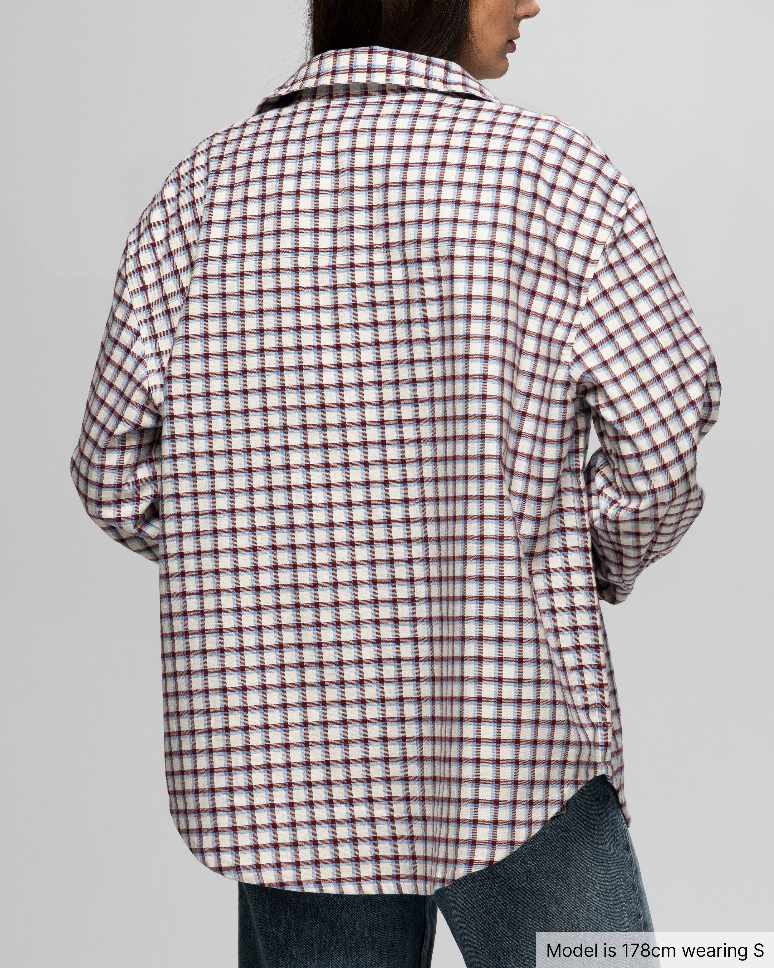 Plaid Shirt, Grey Red